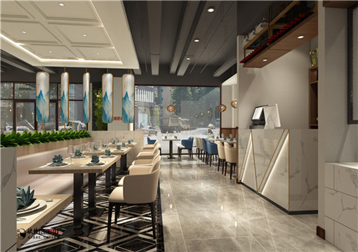 石嘴山伊里乡餐厅装修设计|现代设计手法打造休闲空间